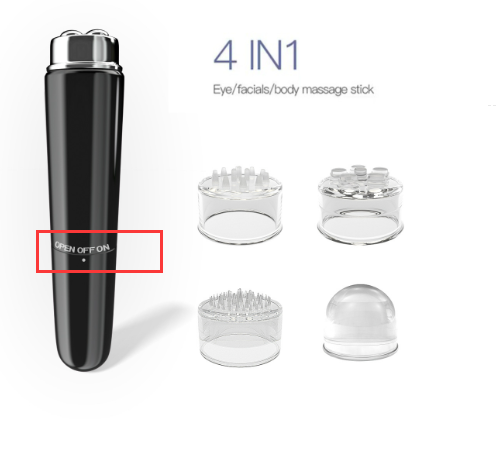 Masajeador Facial Eléctrico 4 en 1 Micro Vibración Instrumento de Belleza para Ojos para Relajar Ojeras, Bolsas y Hinchazón