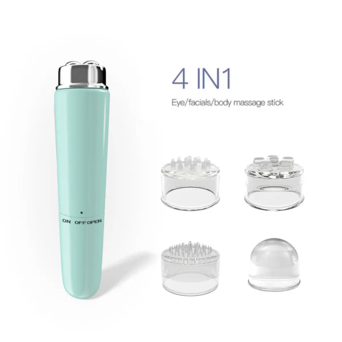 Masajeador Facial Eléctrico 4 en 1 Micro Vibración Instrumento de Belleza para Ojos para Relajar Ojeras, Bolsas y Hinchazón