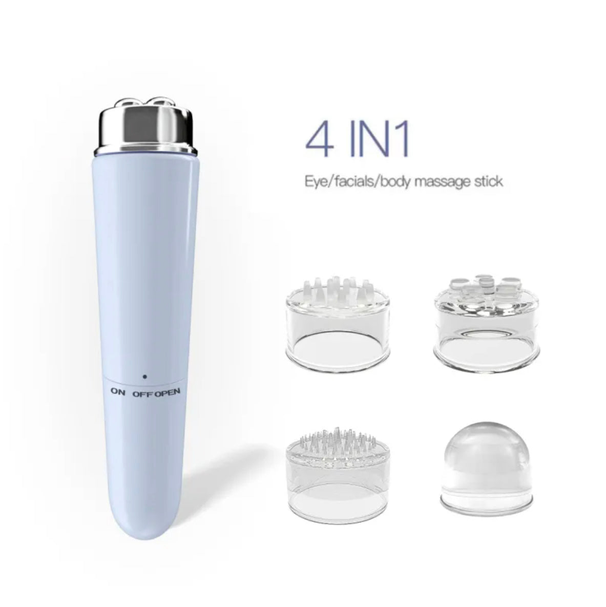 Masajeador Facial Eléctrico 4 en 1 Micro Vibración Instrumento de Belleza para Ojos para Relajar Ojeras, Bolsas y Hinchazón